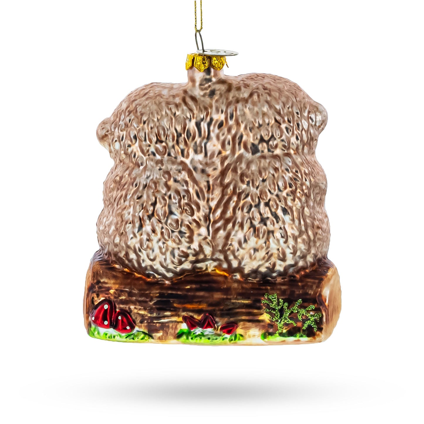 Wombats Roast Marshmallow Glass Christmas Ornament