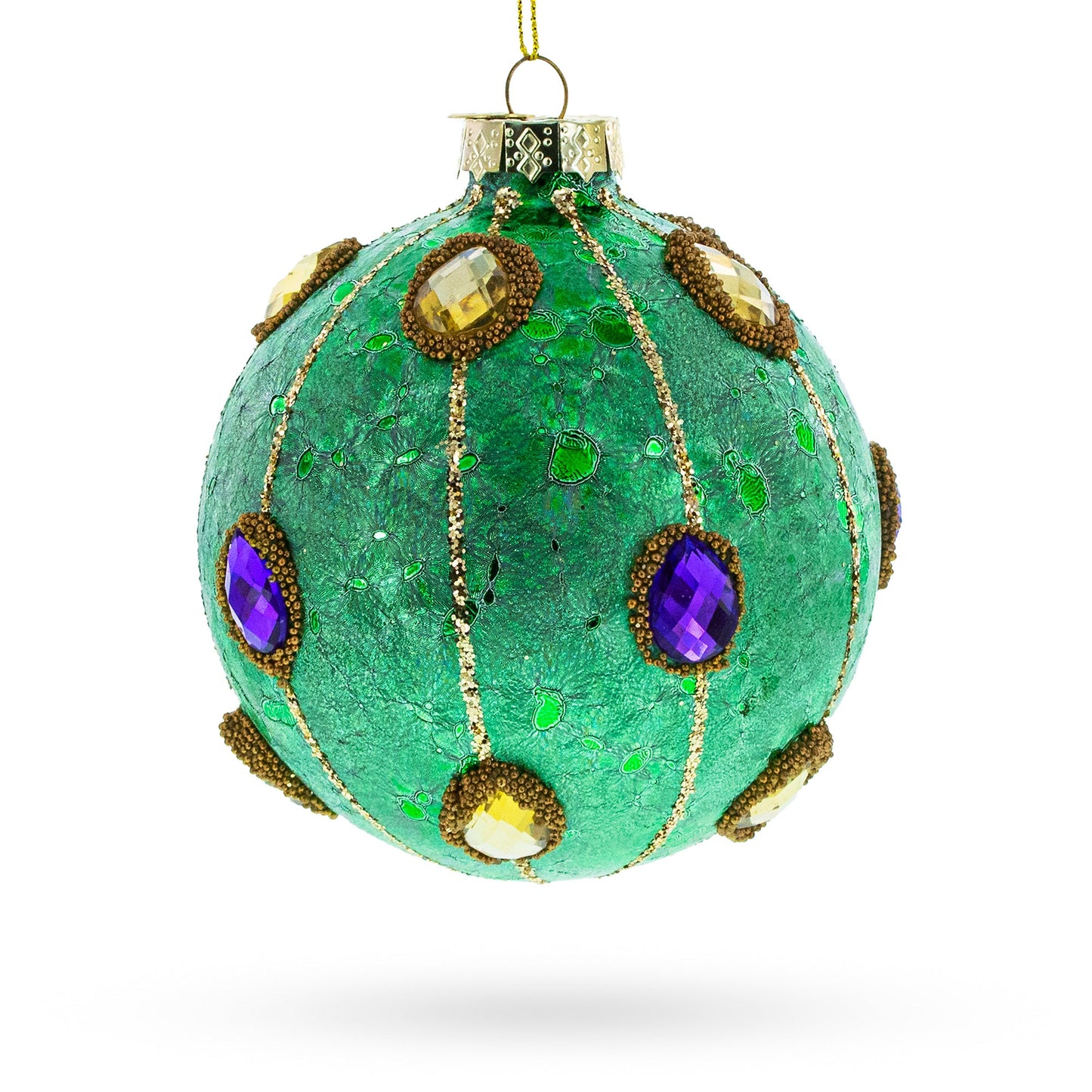 Jeweled Ball Glass Christmas Ornament