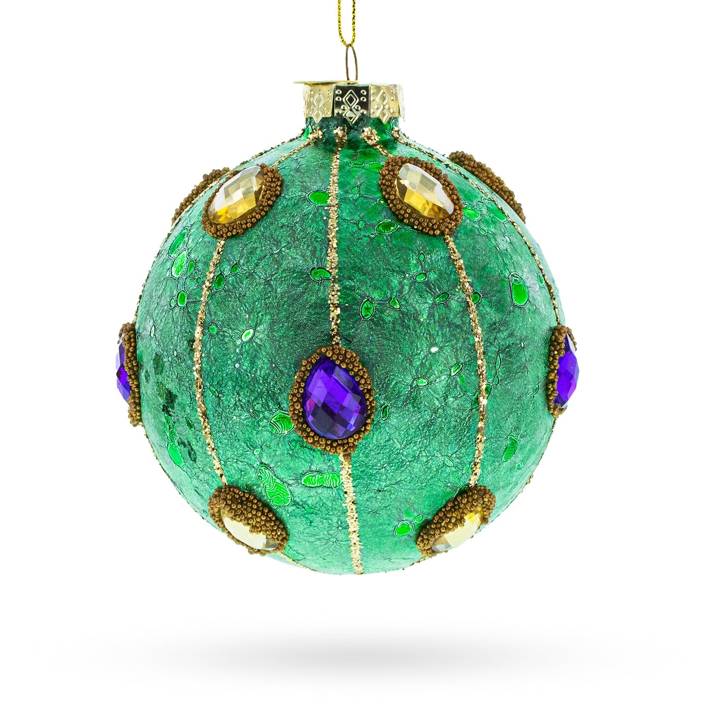 Jeweled Ball Glass Christmas Ornament