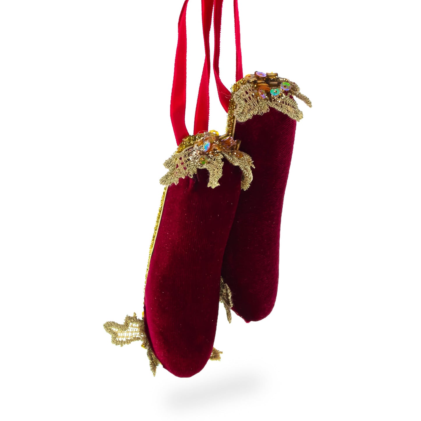 Red Shoes Glass Christmas Ornament