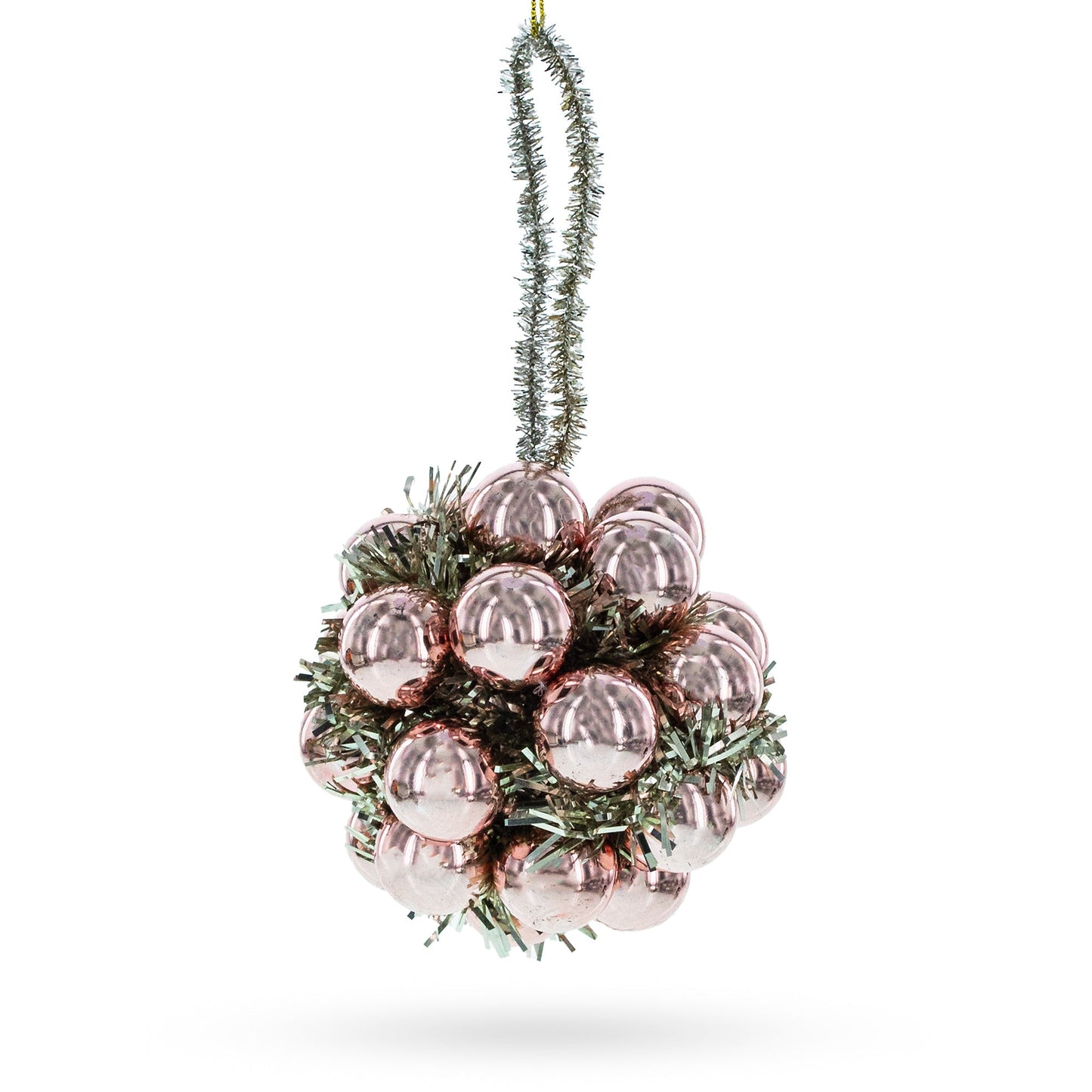 Rose Gold Cluster Ball Glass Christmas Ornament