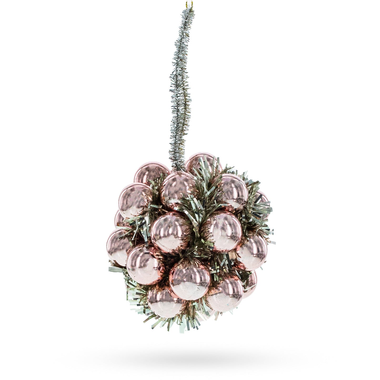 Rose Gold Cluster Ball Glass Christmas Ornament