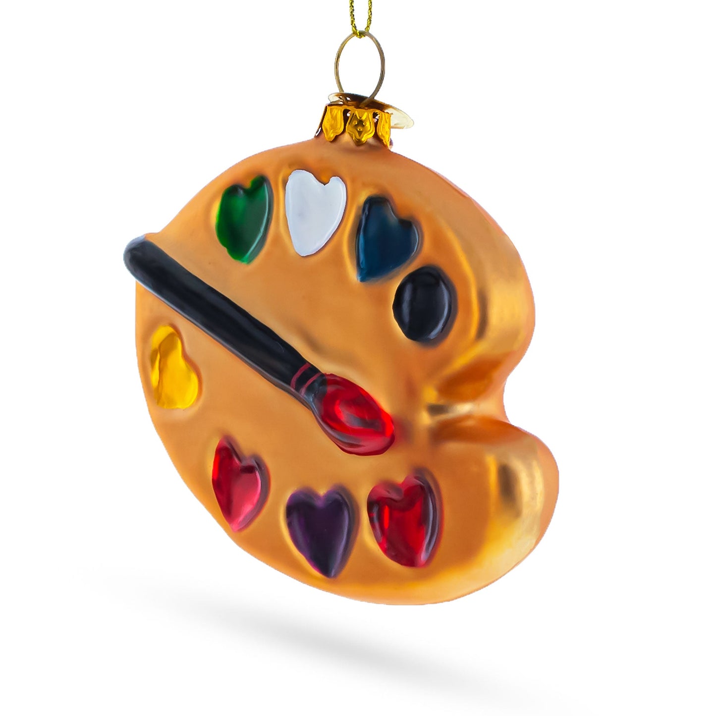 Artist's Palette Glass Christmas Ornament