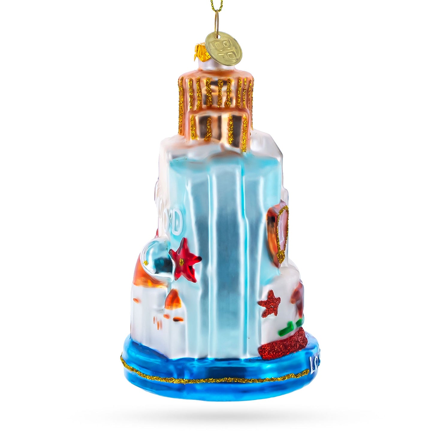 Landmarks of Los Angeles, California Glass Christmas Ornament