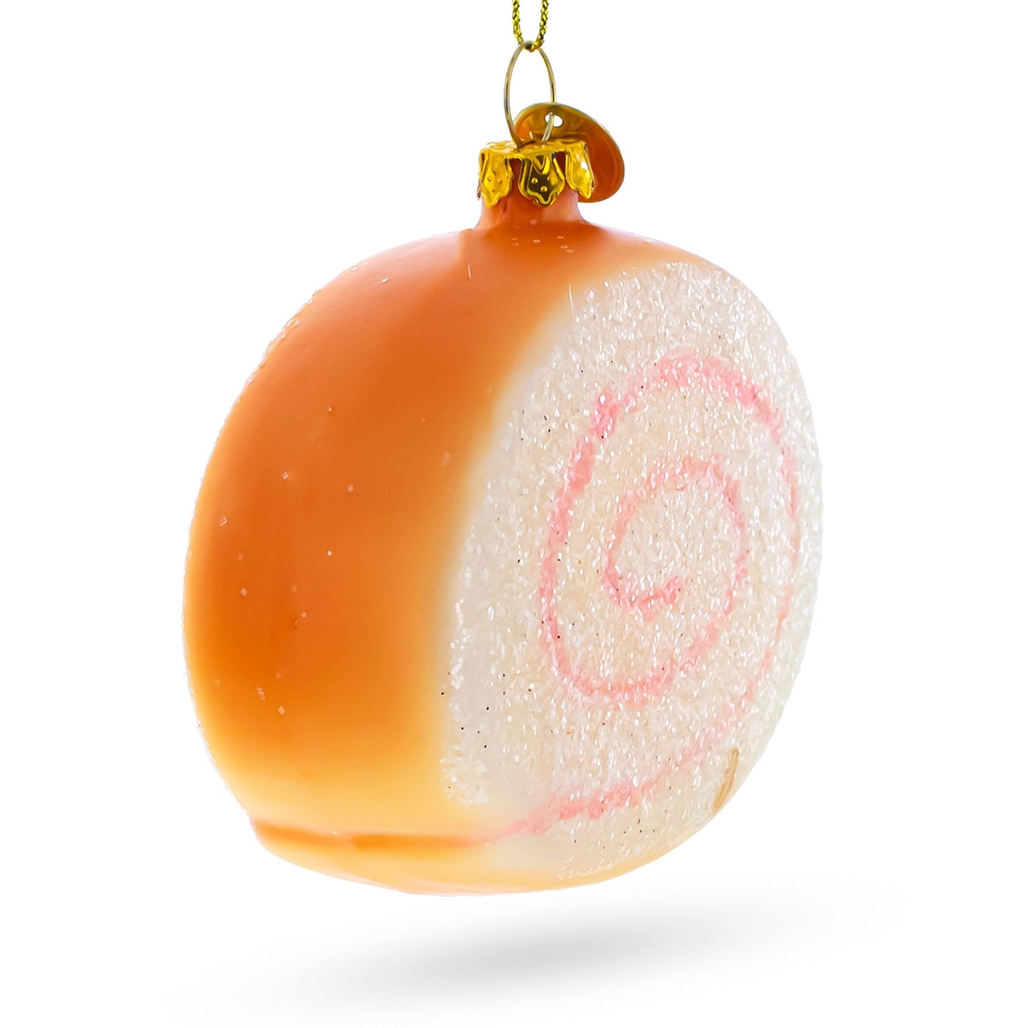 Cake Roll Glass Christmas Ornament