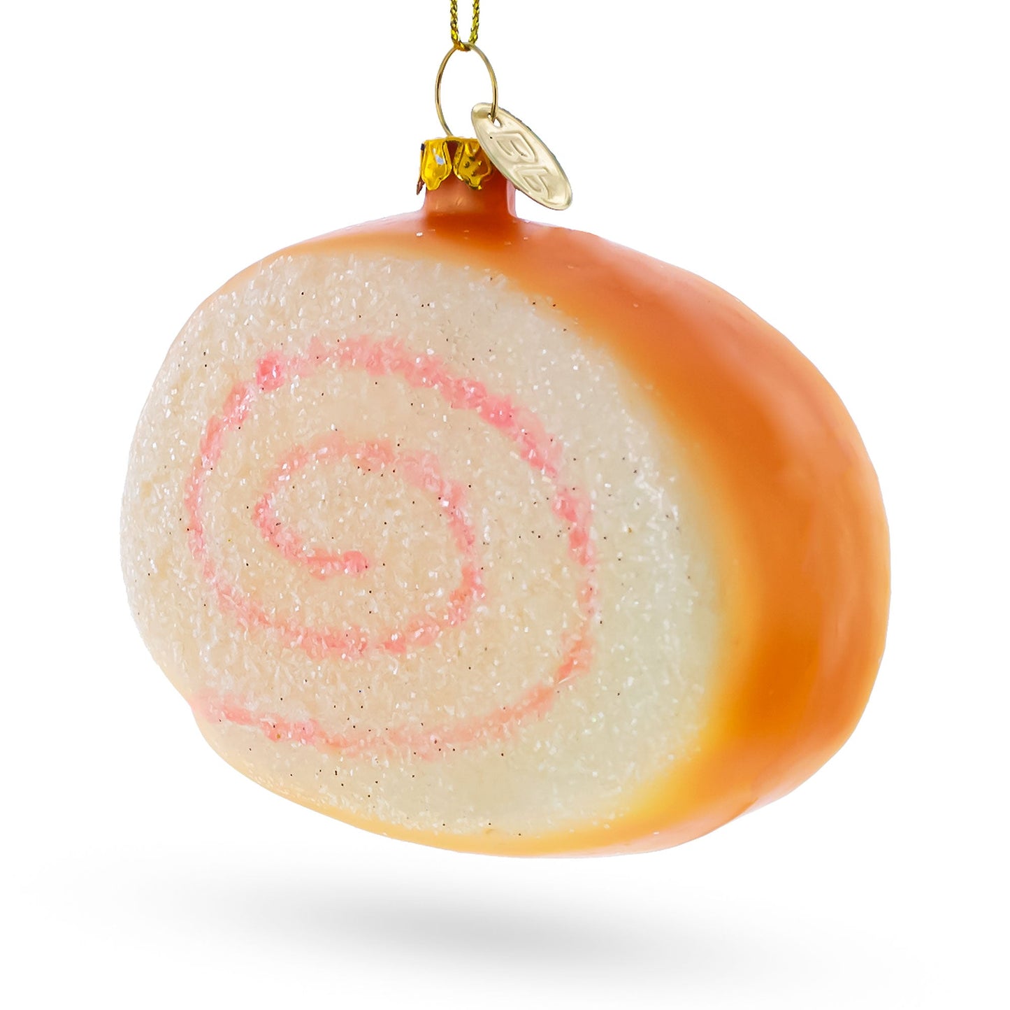 Cake Roll Glass Christmas Ornament