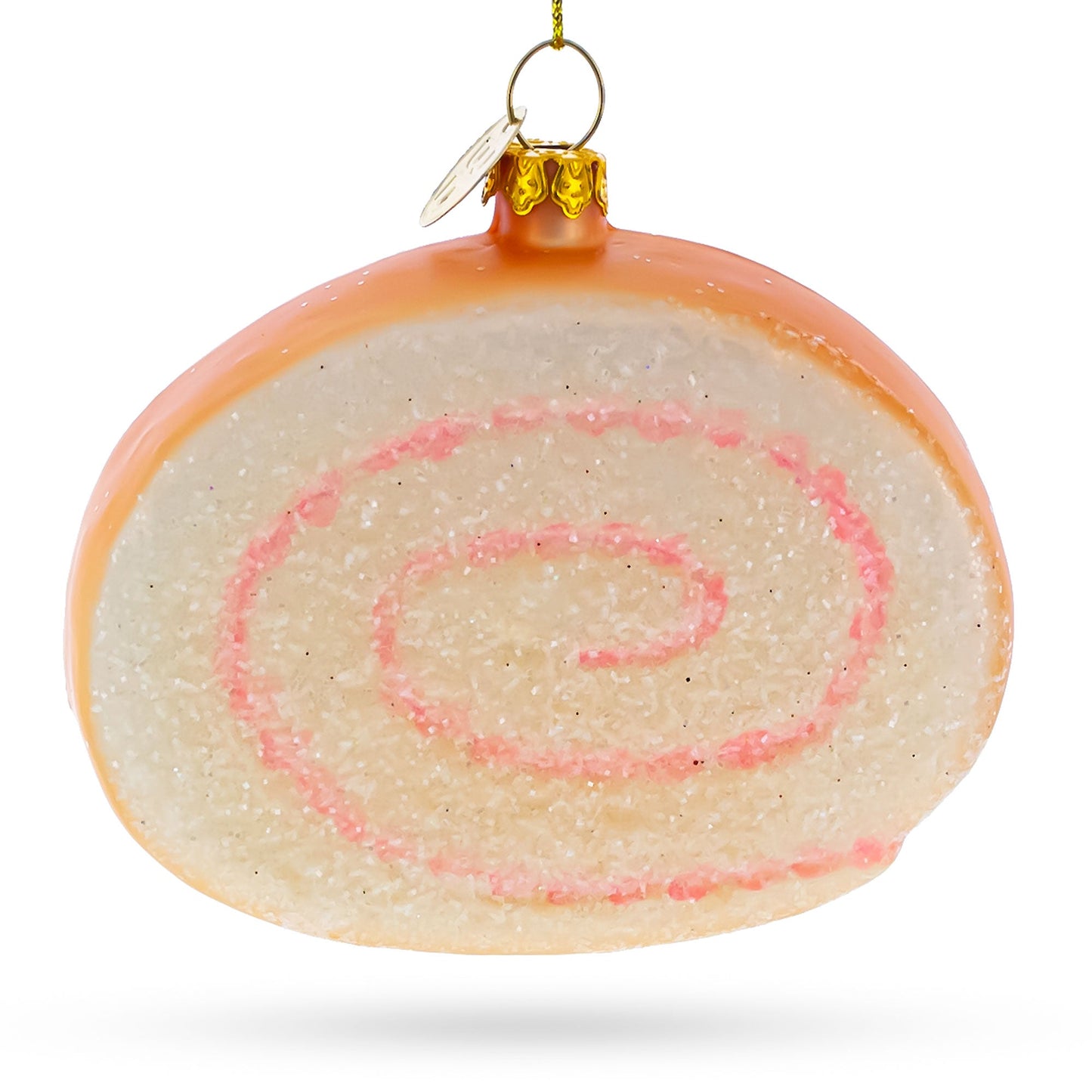 Cake Roll Glass Christmas Ornament