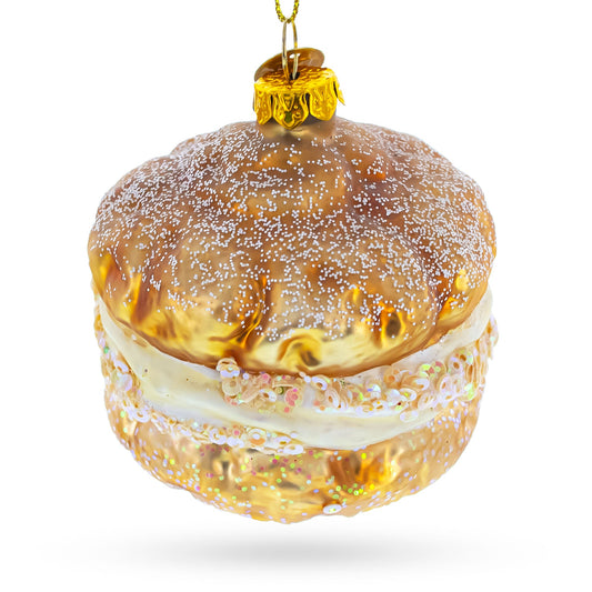 Whipping Cream Pastry Glass Christmas Ornament