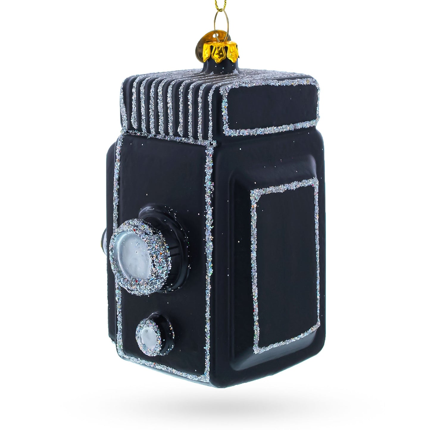 Vintage-Inspired Camera Glass Christmas Ornament