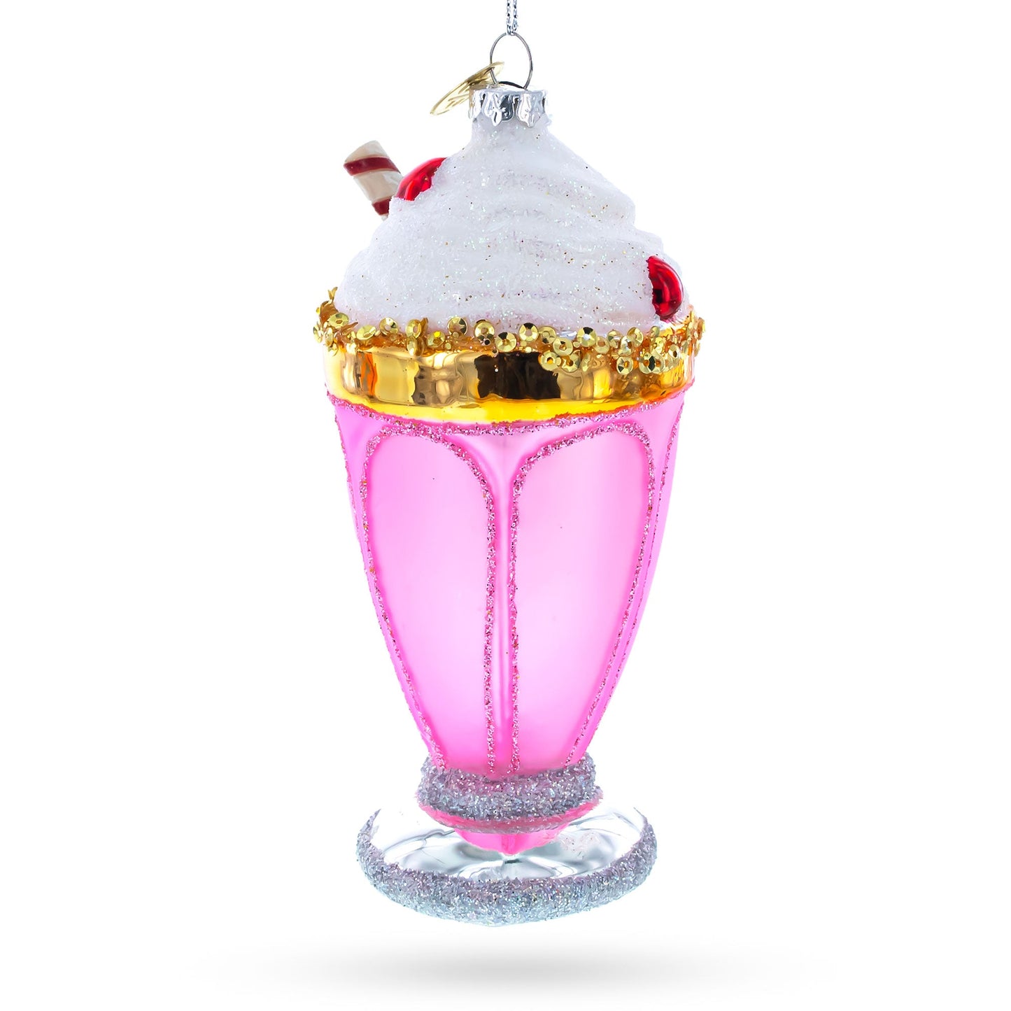 Pink Glass Shake Glass Christmas Ornament