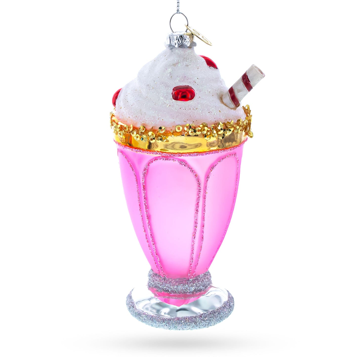 Pink Glass Shake Glass Christmas Ornament