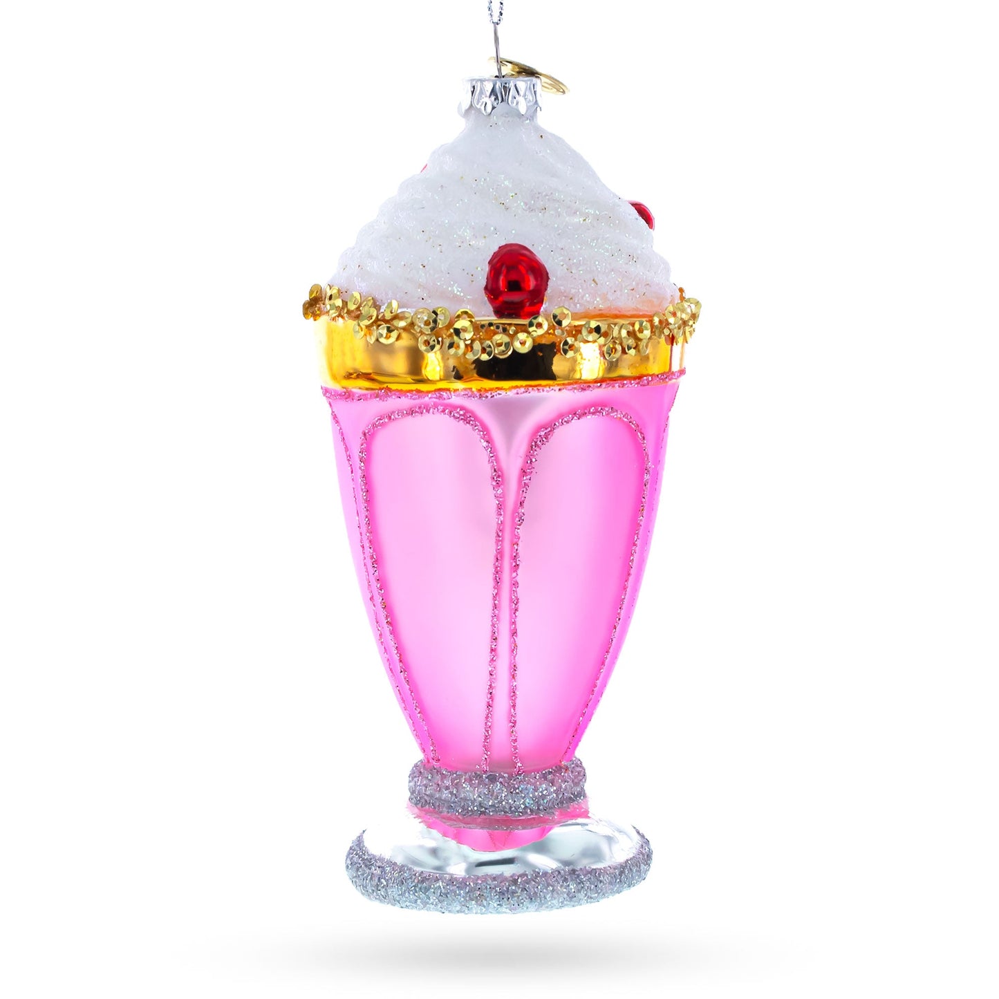 Pink Glass Shake Glass Christmas Ornament