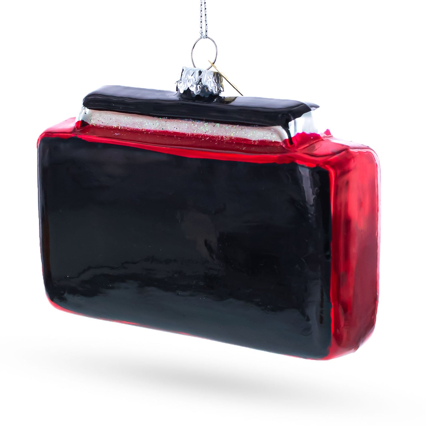 Retro Cassette Player Glass Christmas Ornament