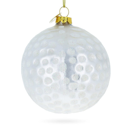 Textured Golf Ball Glass Christmas Ornament