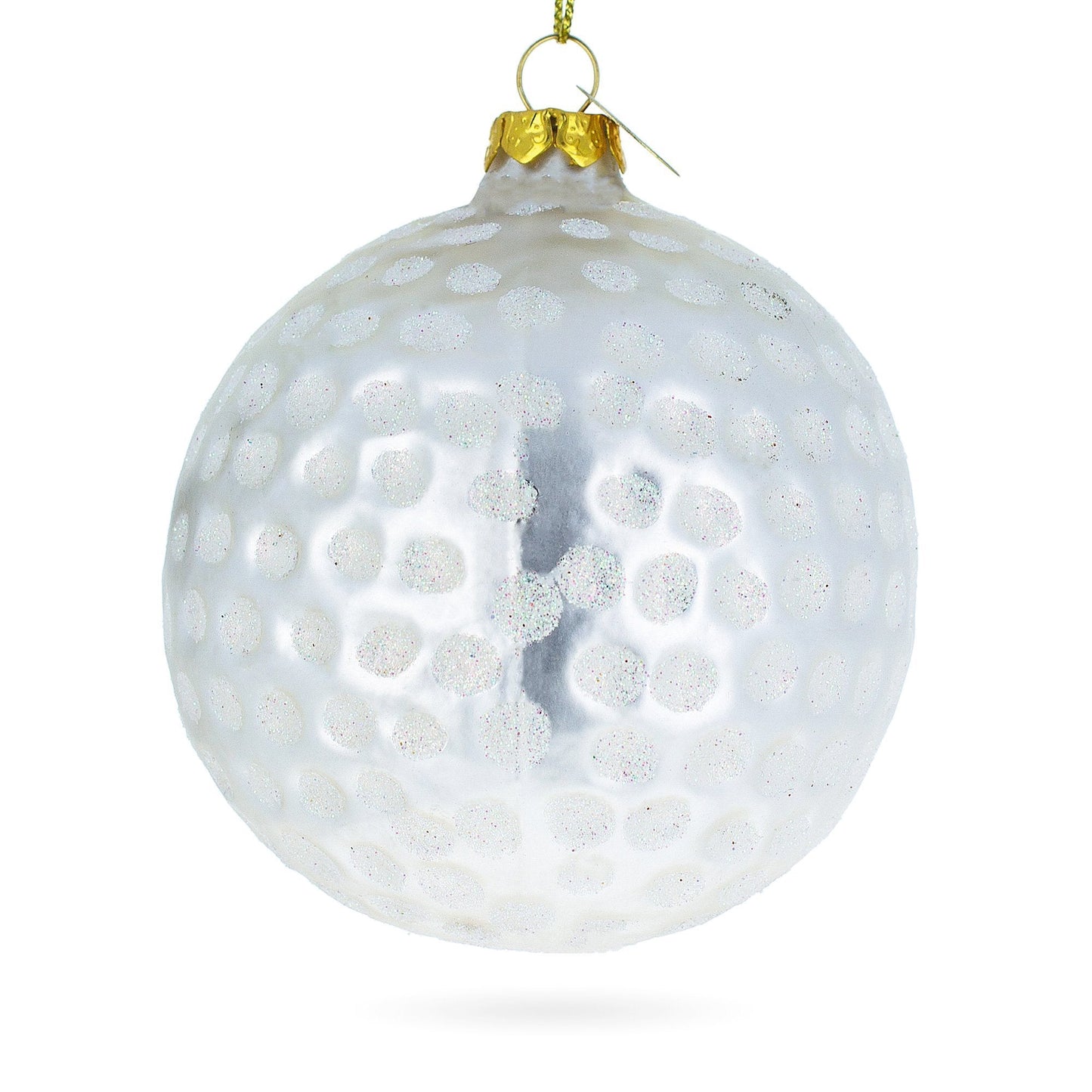 Textured Golf Ball Glass Christmas Ornament