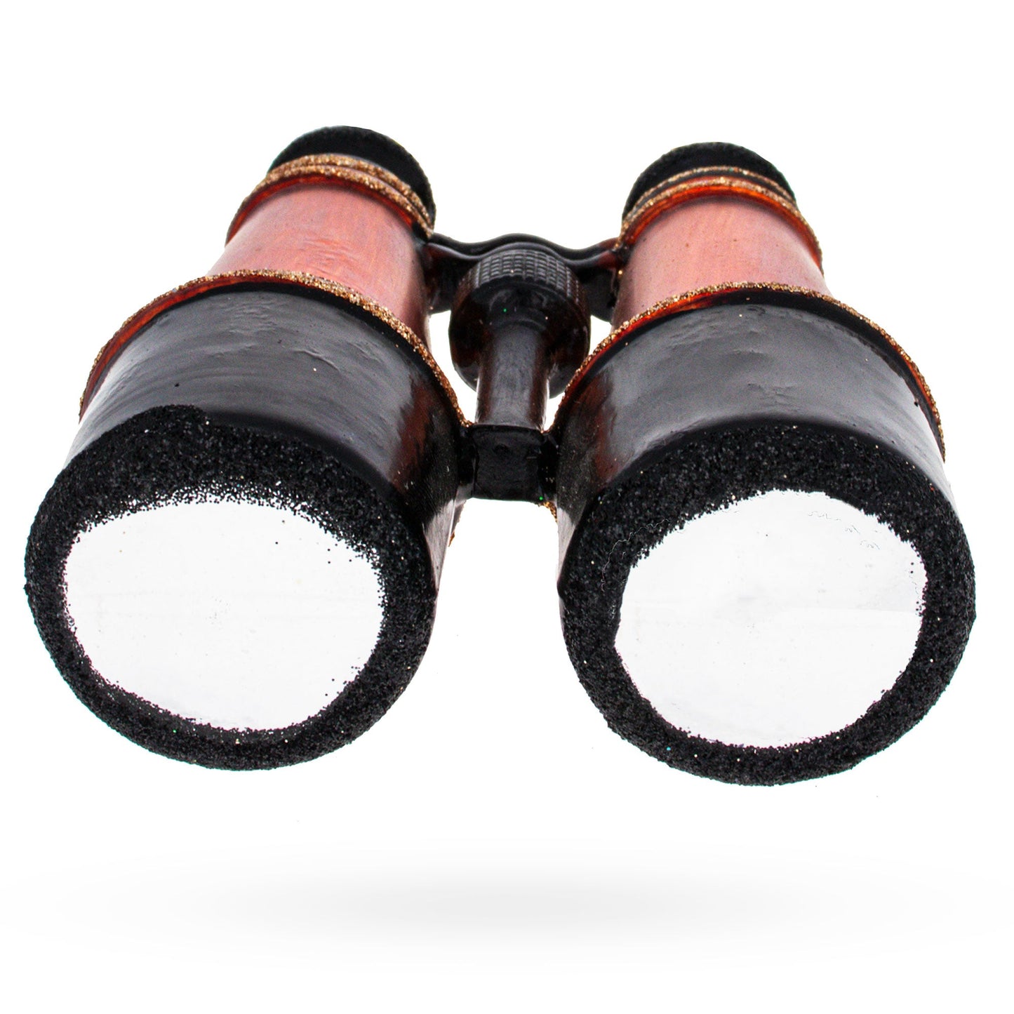 Adventurous Binoculars Glass Christmas Ornament