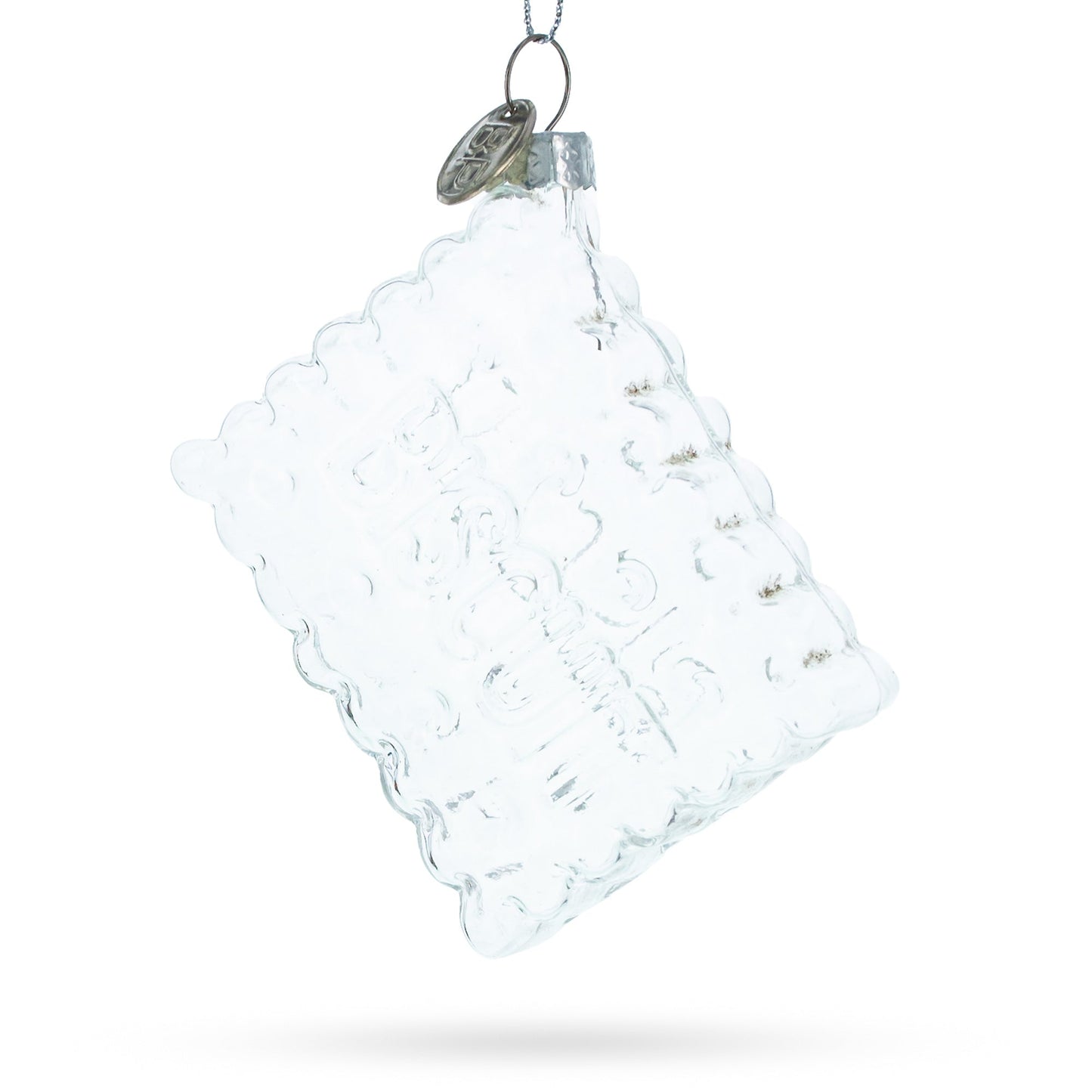 Biscuit Cookie Clear Glass Christmas Ornament