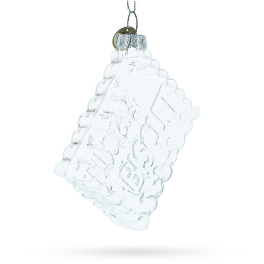 Biscuit Cookie Clear Glass Christmas Ornament