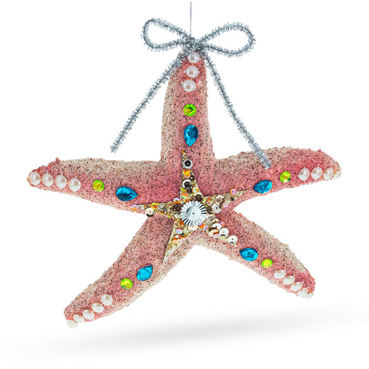 Starfish Glass Christmas Ornament