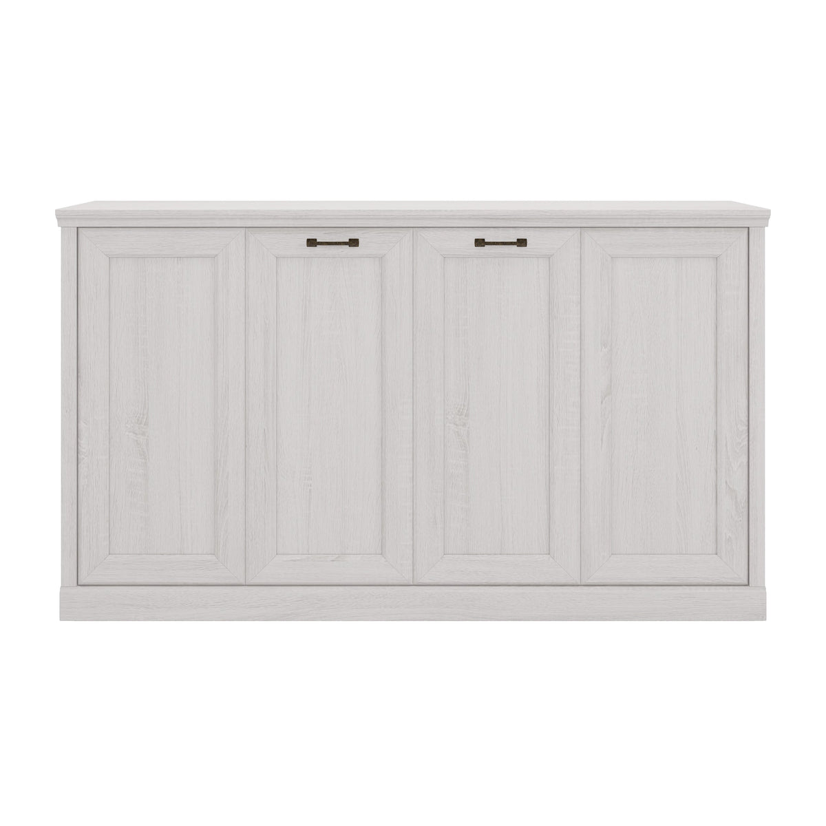 Twin Size Horizontal Murphy Bed in Rustic White
