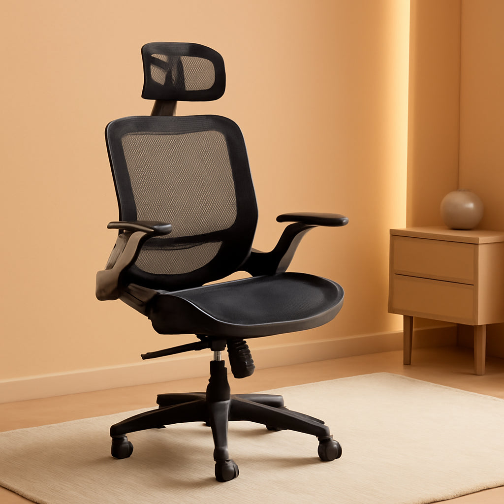 Big Tall Mesh Office Chair With Headrest And Tilt