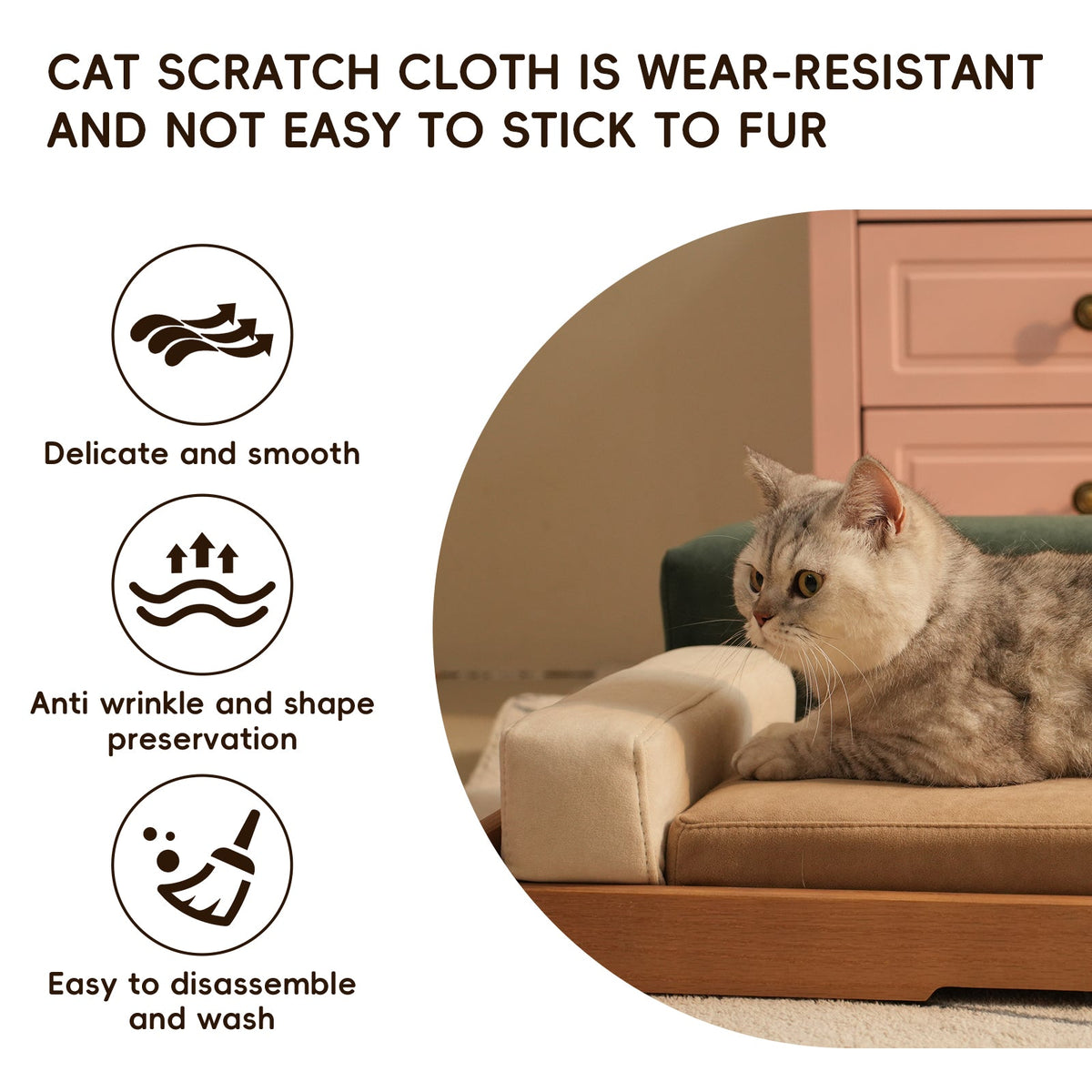 Modern Wooden Pet Bed for Cats & Dogs