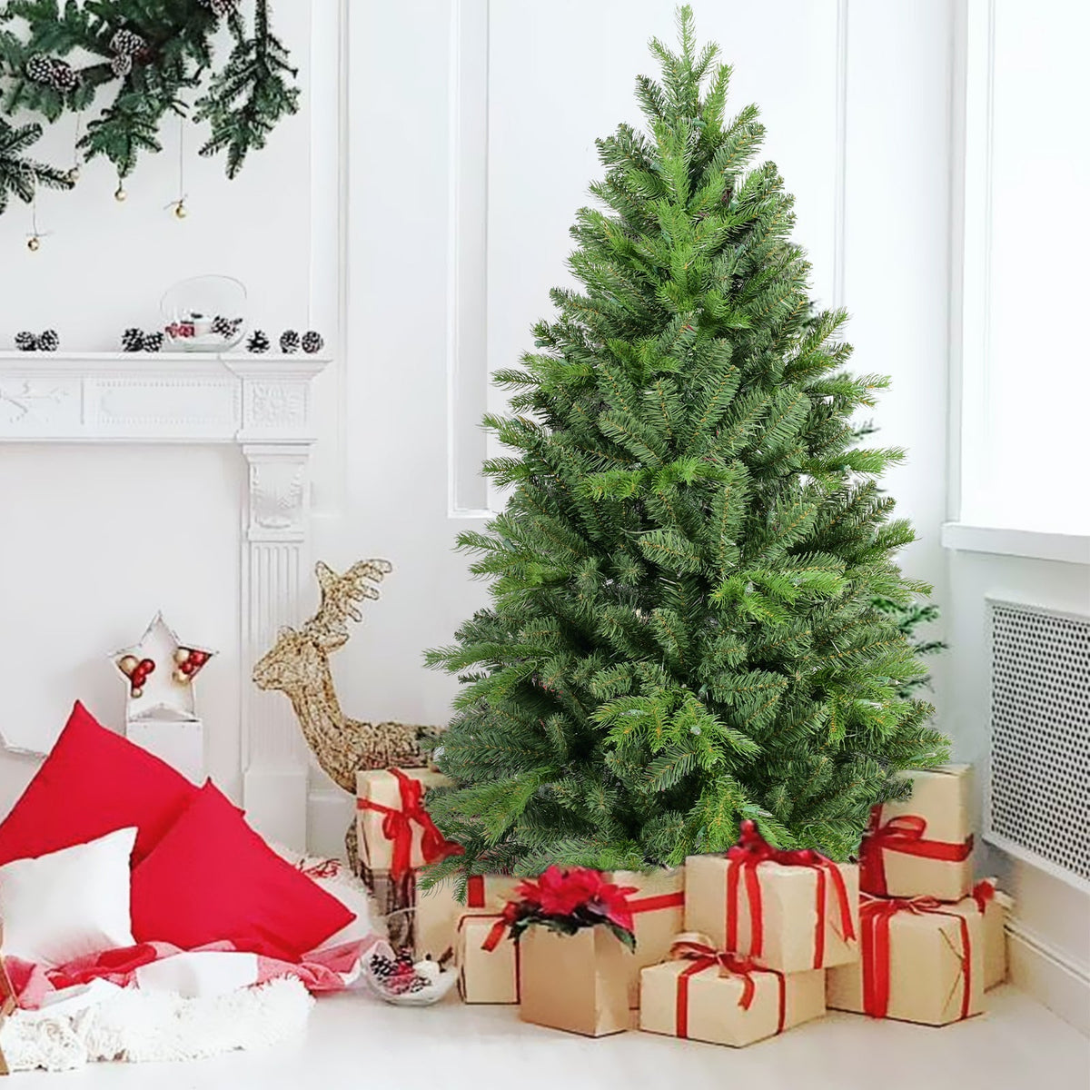 6FT Christmas Tree with 1032 PE+PVC Tips