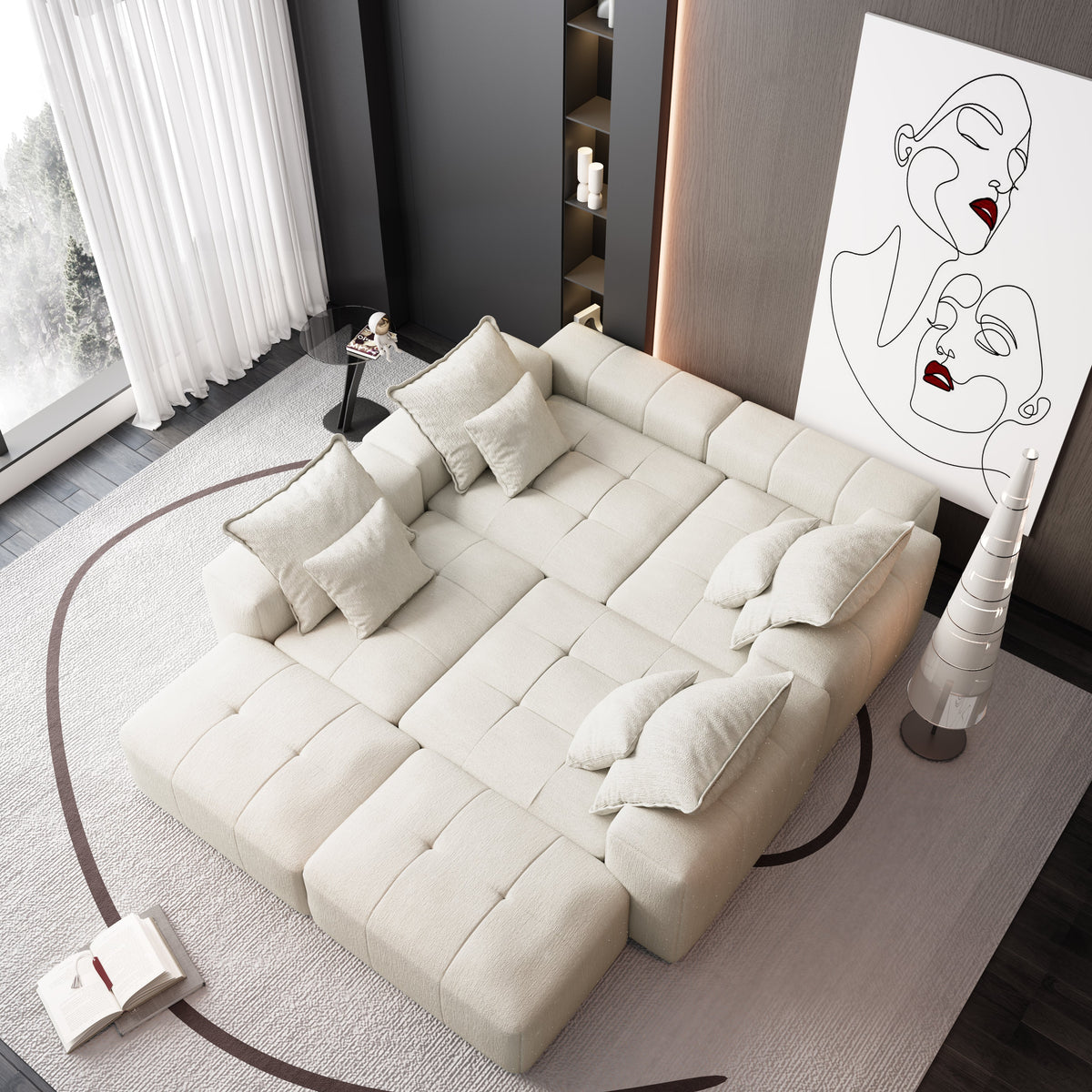 Modern Oversized Modular Sectional Sofa