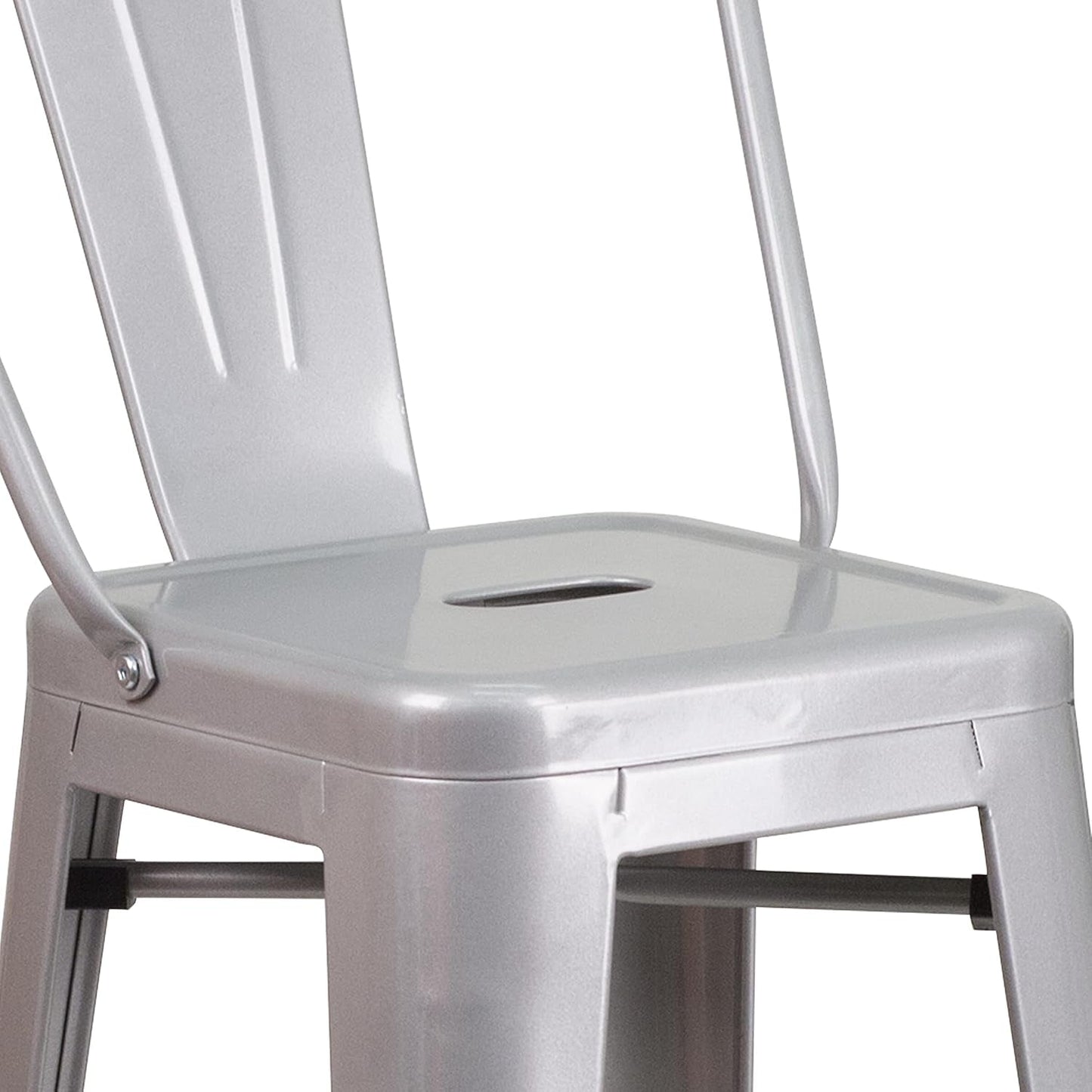 Commercial Grade Metal Barstool Set for Indoor Outdoor Use