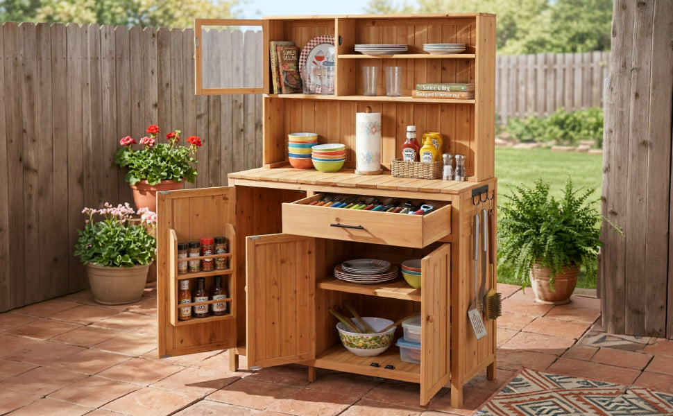 TOPAMX Potting Bench with Hutch