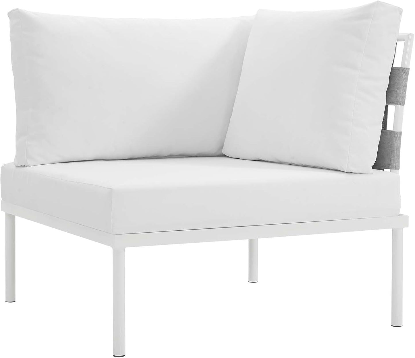 8 Piece White Aluminum Outdoor Patio Furniture Set