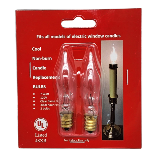 Electric Candle Lightbulbs - 2 pack