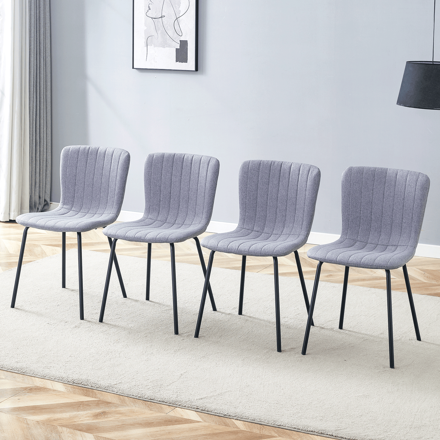 Luxury Minimalist Chairs - Set of 4 High Quality Dining Chairs