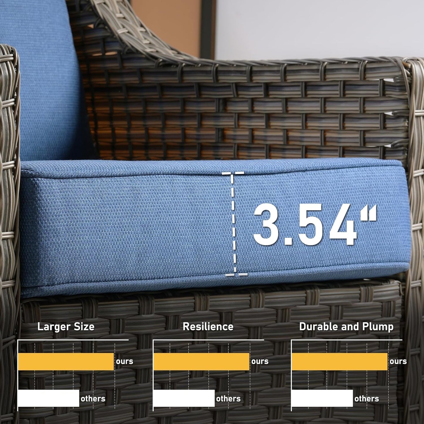 All Weather 5 Piece Outdoor Sofa Set with Swivel Rockers
