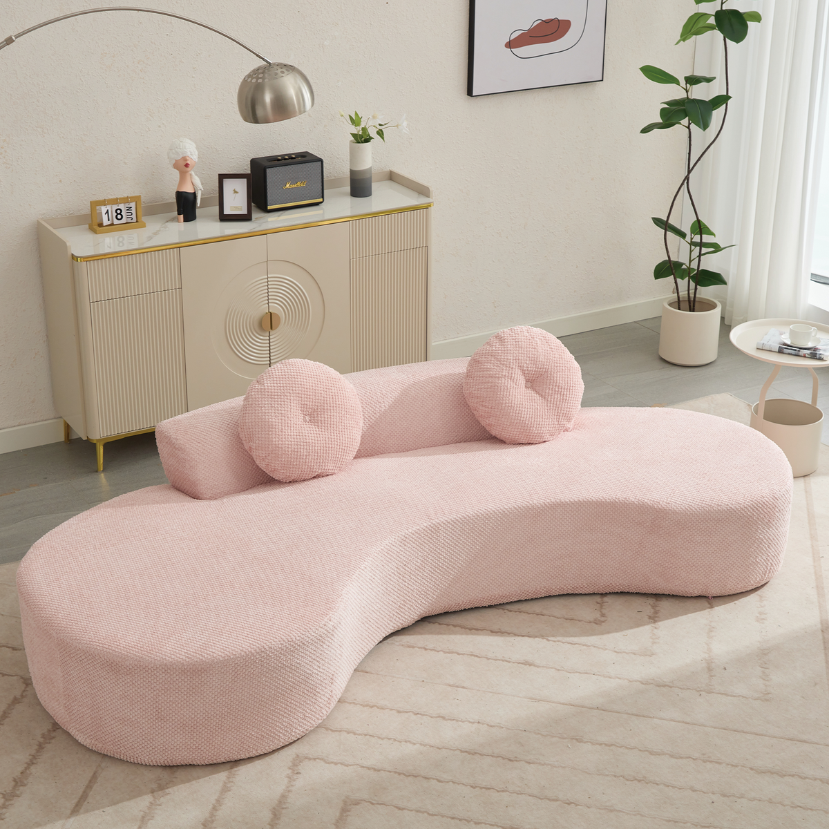 105.5'' Curved Sofa - Modern Minimalist Sofa