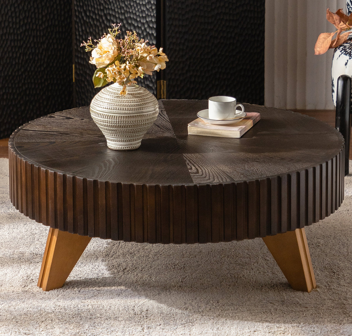 35.4" Round Retro Coffee Table