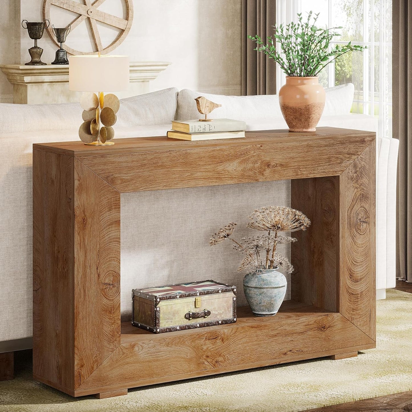 47 Inches Farmhouse Console Table with Storage