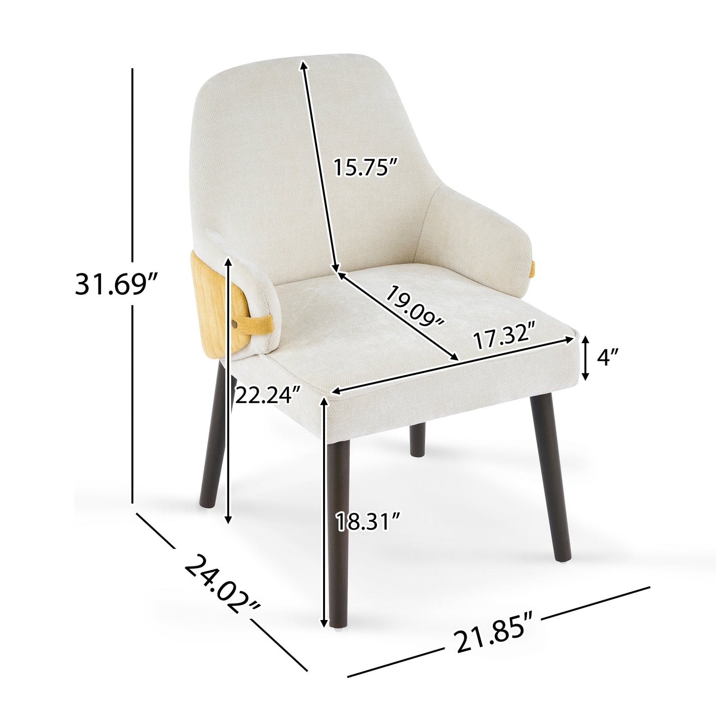 Indoor Dining Chair Set of 2