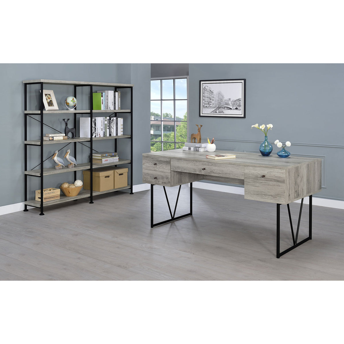 Sonoma Rustic Industrial Desk