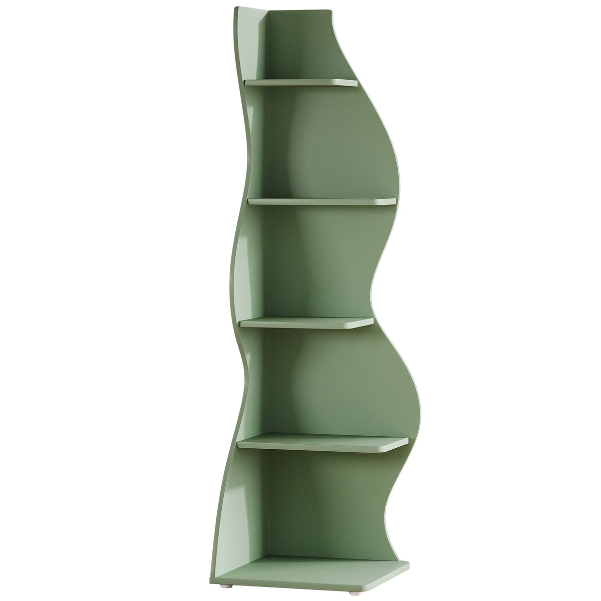 69.8" Height 5-Tier Wavy Bookshelf