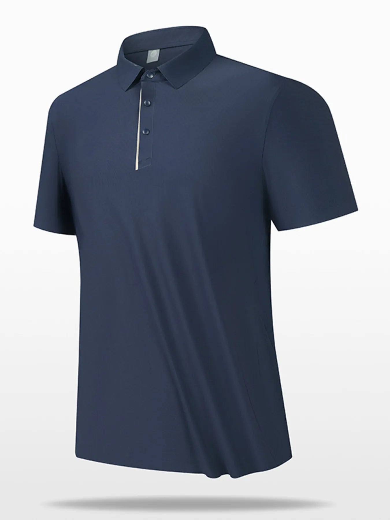 Button Detail Short Sleeve Polo Plus Size