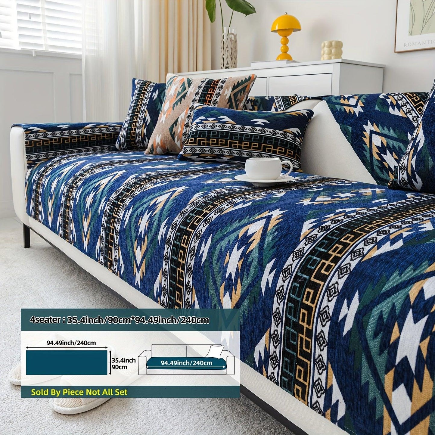 Linen Couch Slipcover | Boho Dog Proof Couch Slipcovers for All-Season