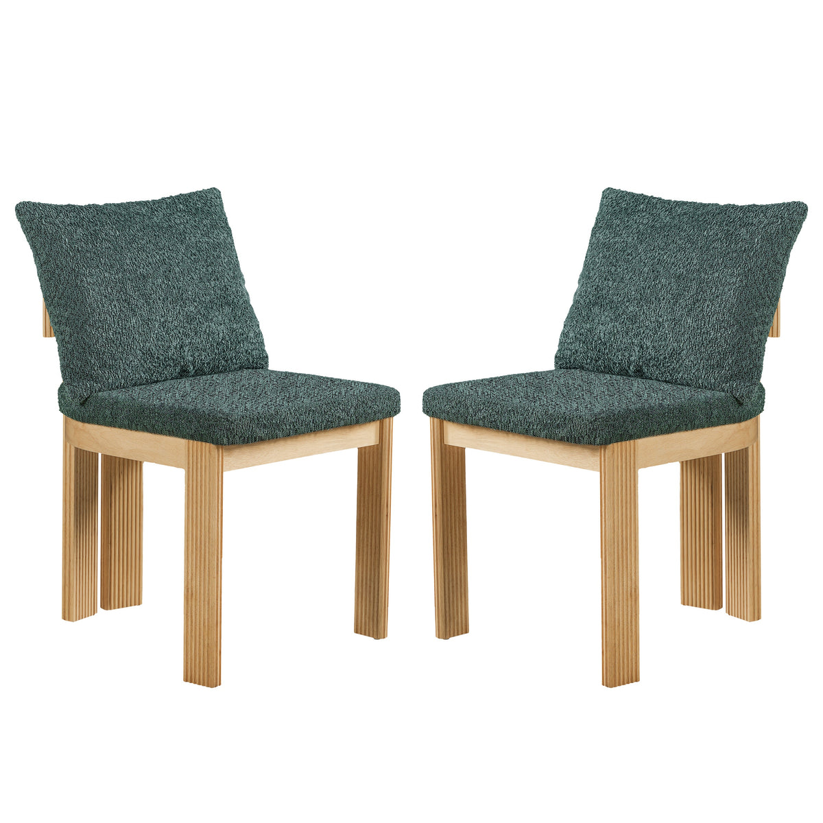 Indoor Boucle Dining Chair Set of 2