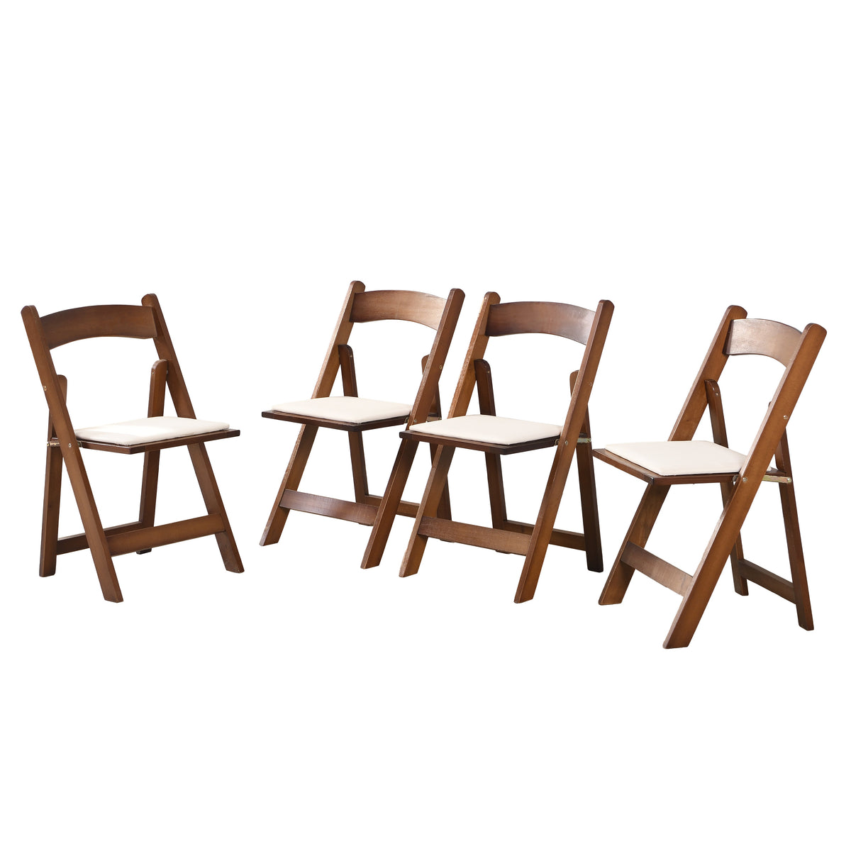 Upholstered Folding Chair Set (4PCS)