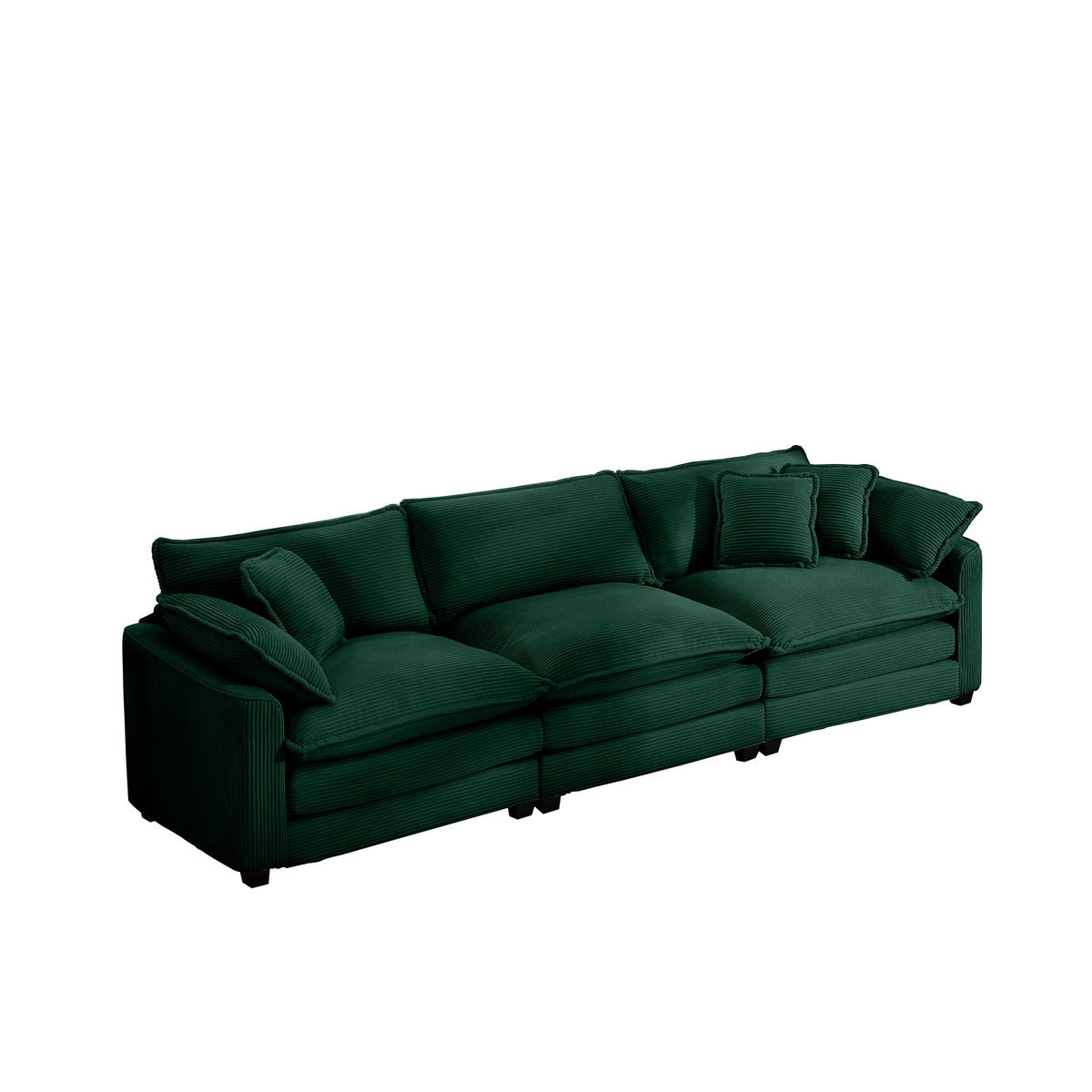 Mid-Century Modern Sectional Sofa - 3 Seater
