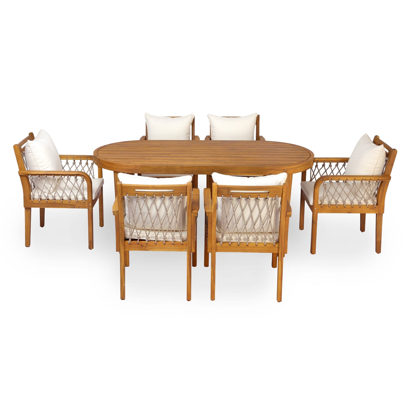 7-Piece Outdoor Acacia Wood Dining Set