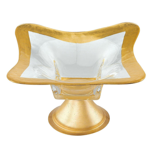 Centerpiece Bowl With Genuine Gold Leaf Design