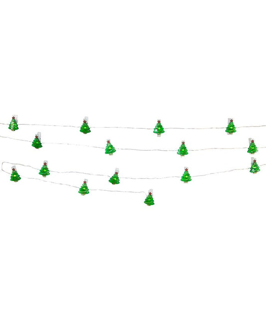Battery Operated Clip Light set - Christmas Tree