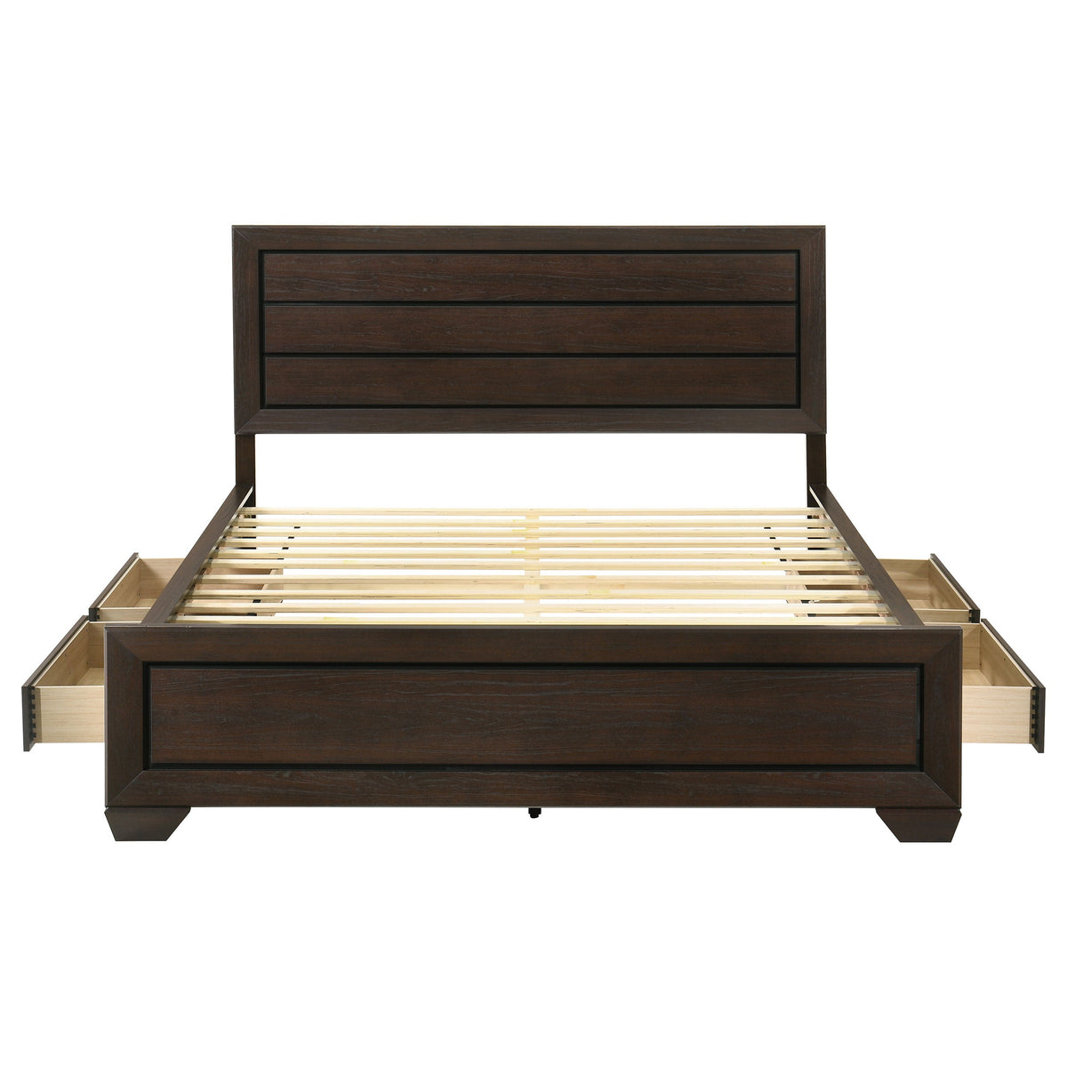 Holmgren Dark Cocoa Eastern King Storage Panel Bed