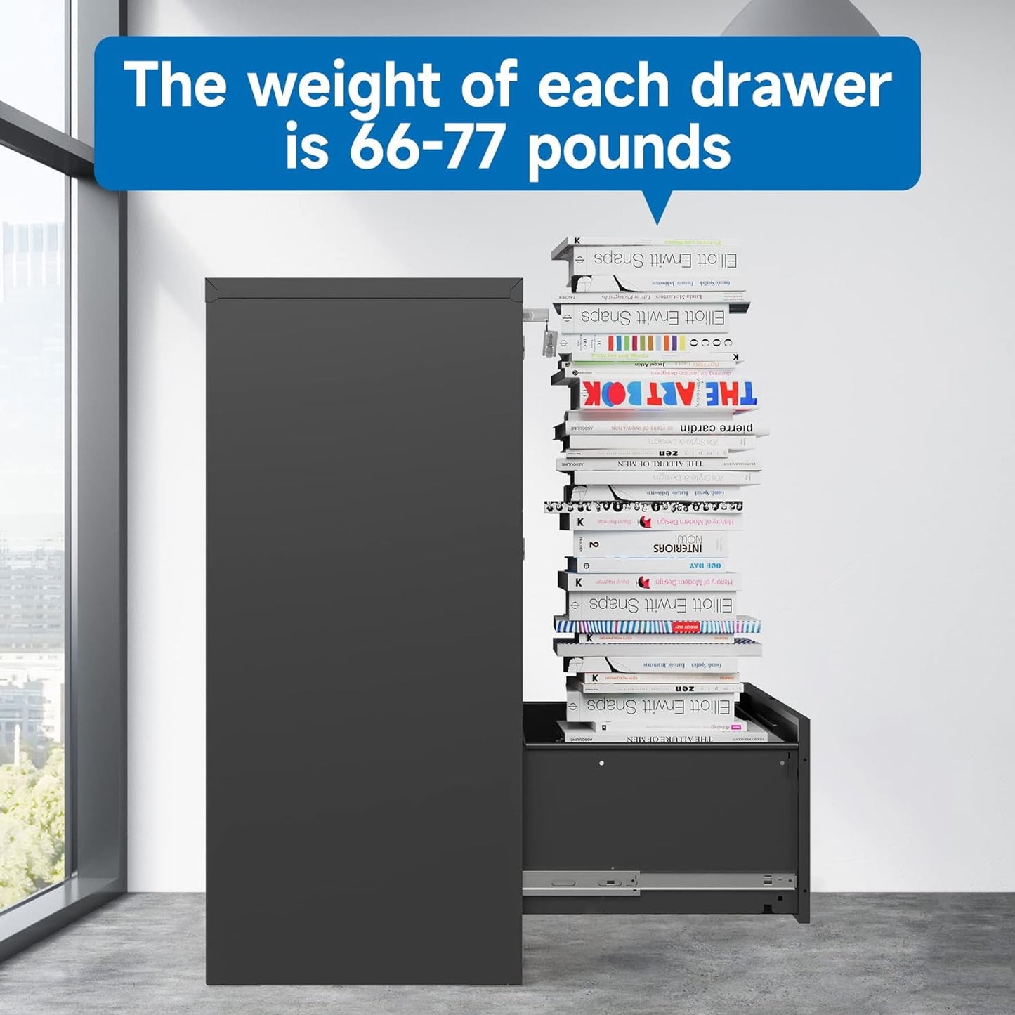 Lateral File Cabinet With Lock 3 Drawer For Legal Letter A4